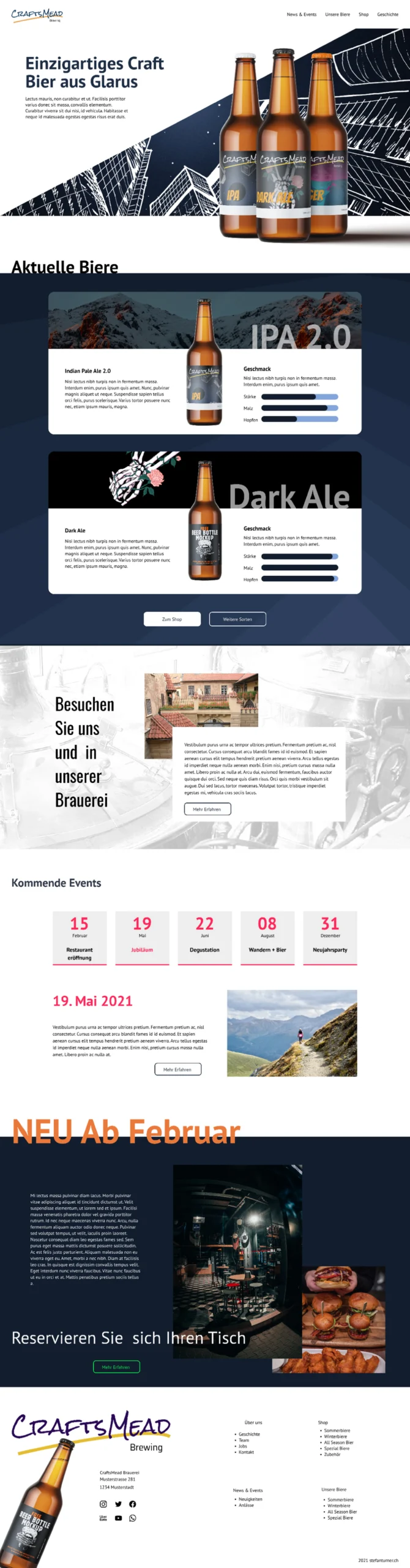 Brauerei Website Design