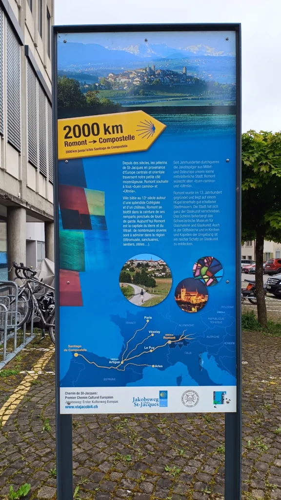Infoschild über Romont